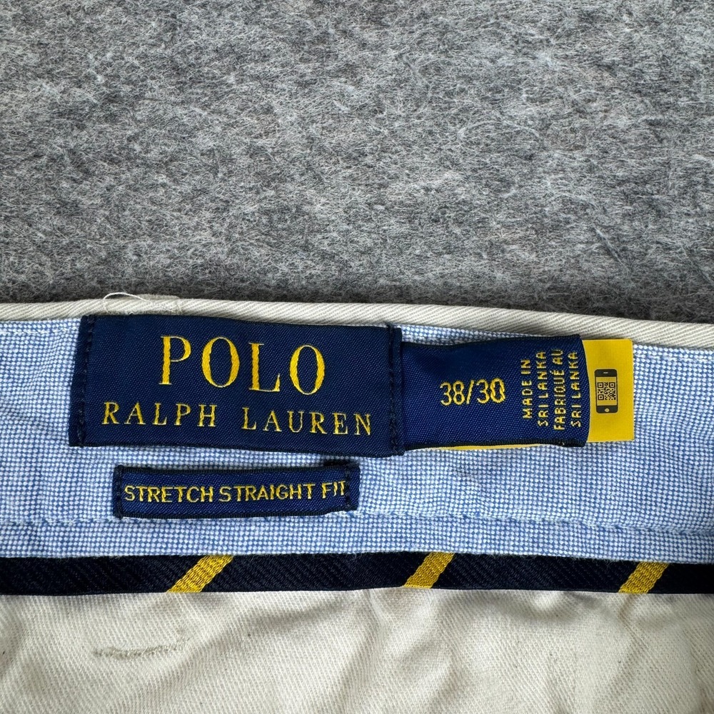 Polo Ralph Lauren Stretch Straight Fit Chino Pants Beige Mens 38x30 - Picture 3 of 12